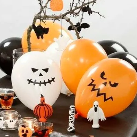 CC Hobby balloner , sort, hvid og orange