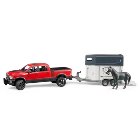 Bruder RAM Power Wagon pick up med hestetrailer og hest