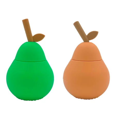 OYOY Pære kop, 2 pk apricot / bright green