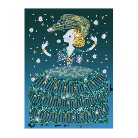 Djeco kreativ æske med glitterkort, kjoler