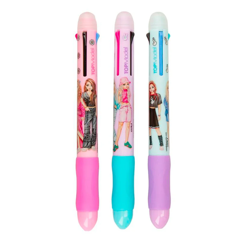 TOPModel Viskbar gelpen med 4 farver, asst.