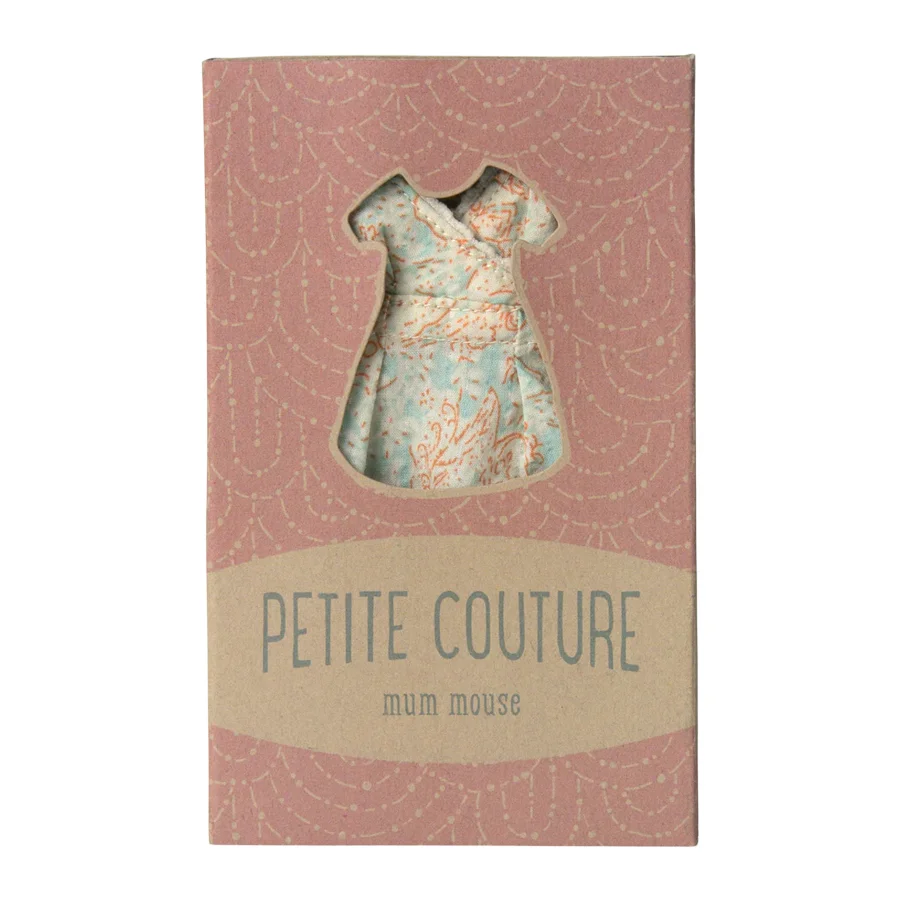 Maileg tøj til mor mus, mønstret kjole