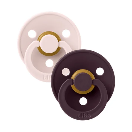 BIBS Colour Drop 2-pak Sut str 1, Petal & Plum