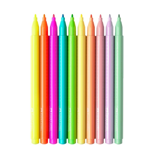 Faber-Castell grip tusser, 10 stk - neon og pastel