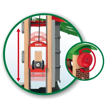 BRIO togbane, lift and load warehouse