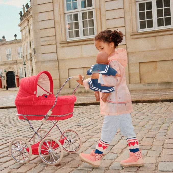 Konges Sløjd dukkevogn Corduroy, rød