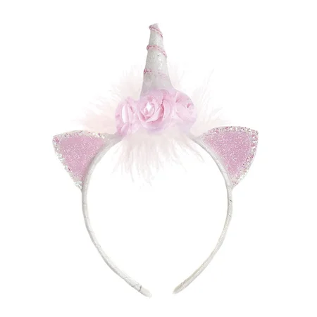 Great Pretenders udklædning, enhjørning skørt og hårbøjle - pink
