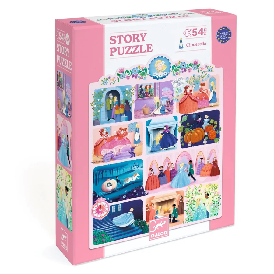 Djeco Story Puslespil, Askepot - 54 Brikker