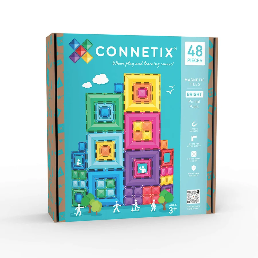 Connetix Bright Portal Pakke, 3D Magnetsæt 48 Dele