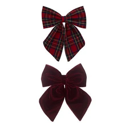 Mimi & Lula 2 Haarschleifen, Red Tartan Agnes Pony Pals