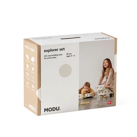 MODU Explorer Sæt, 19 Dele - Sand Grey/Honey Yellow
