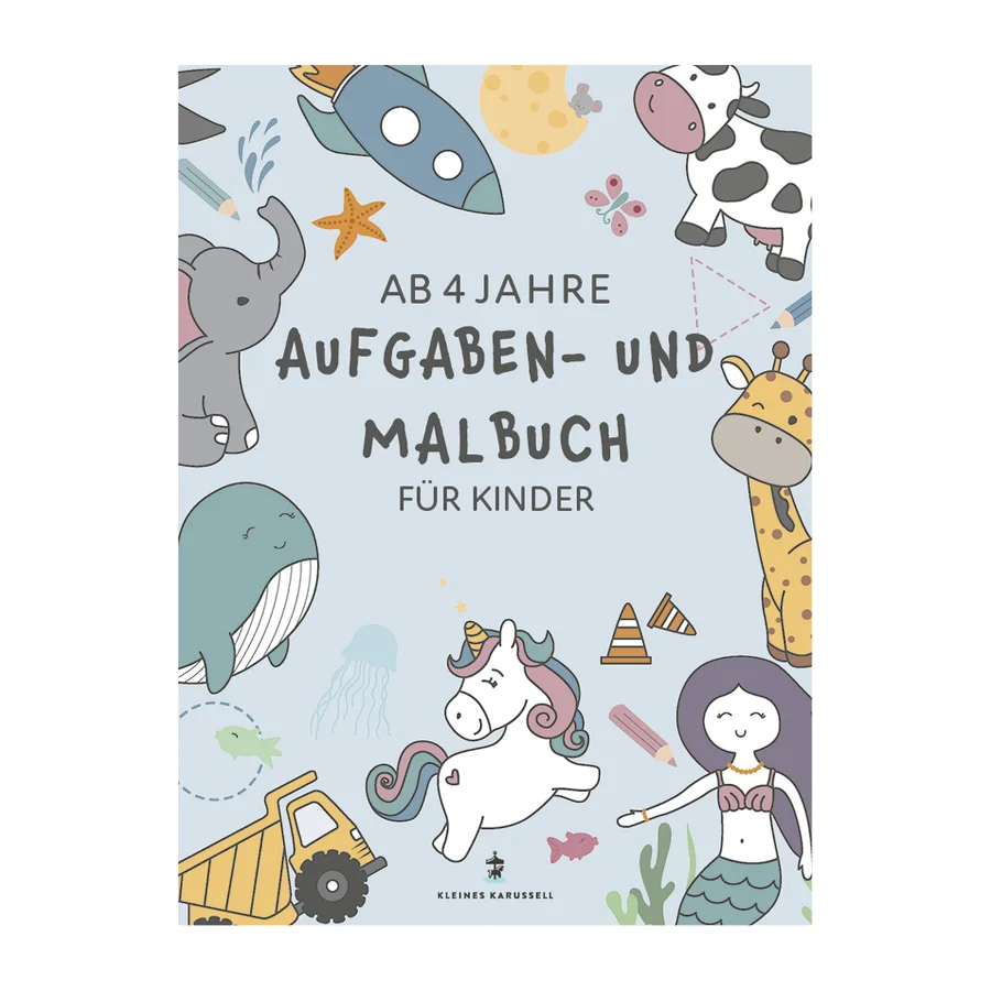 Aufgaben- und Malbuch für Kinder ab 4 Jahre