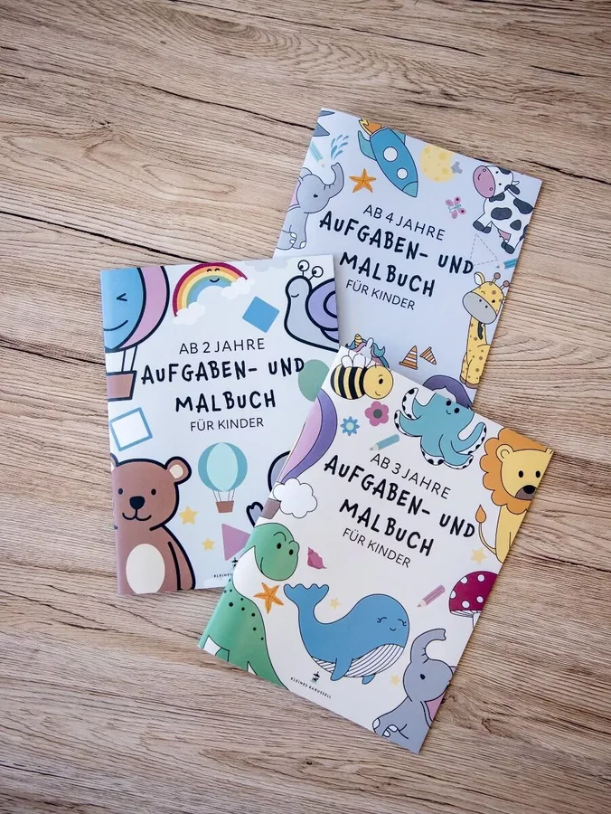 Aufgaben- und Malbuch für Kinder ab 4 Jahre