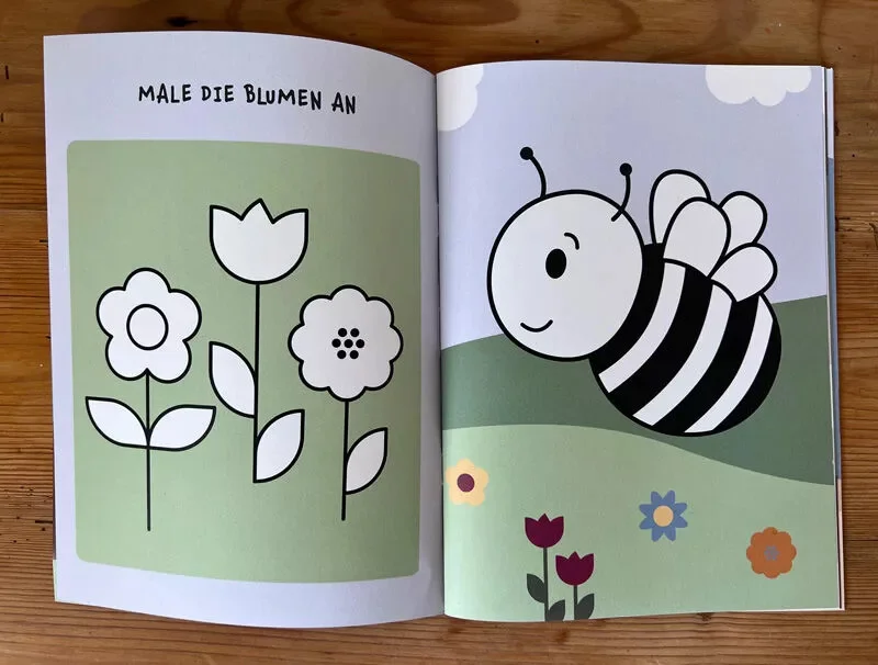 Aufgaben- und Malbuch für Kinder ab 3 Jahre