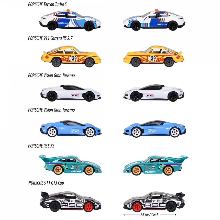 Majorette Motorsport Porsche Deluxe, verschiedene Varianten