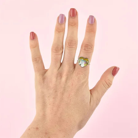 Humør fingerring m.enhjørning asst