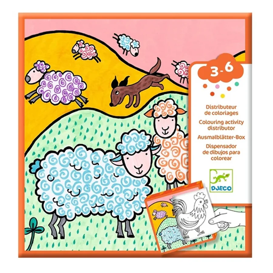 Djeco Farve Og Aktivitetsbog, Farm