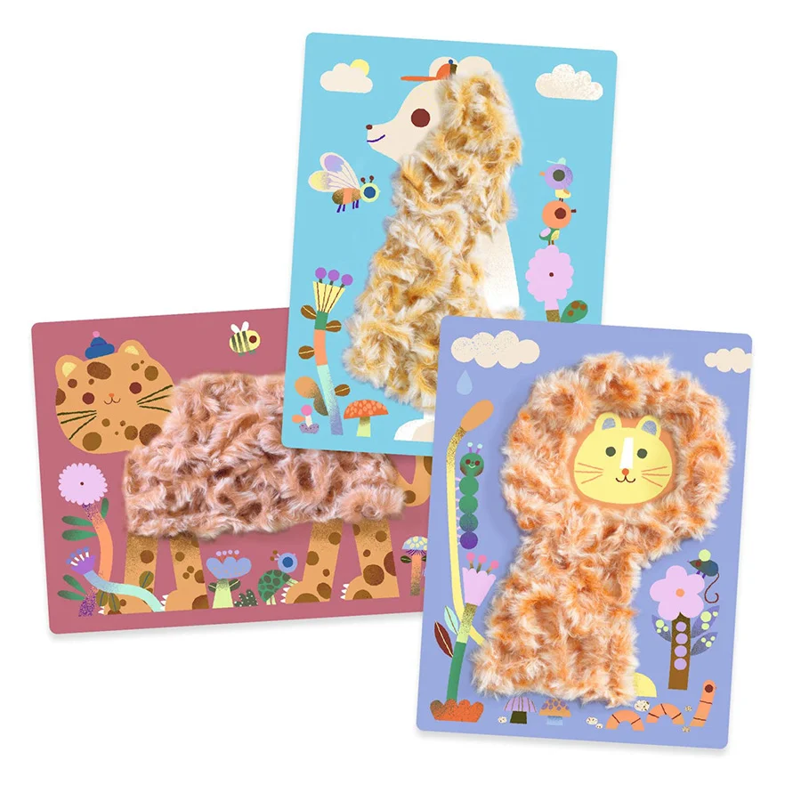 Djeco Kreativ Garn, Fluffy Venner