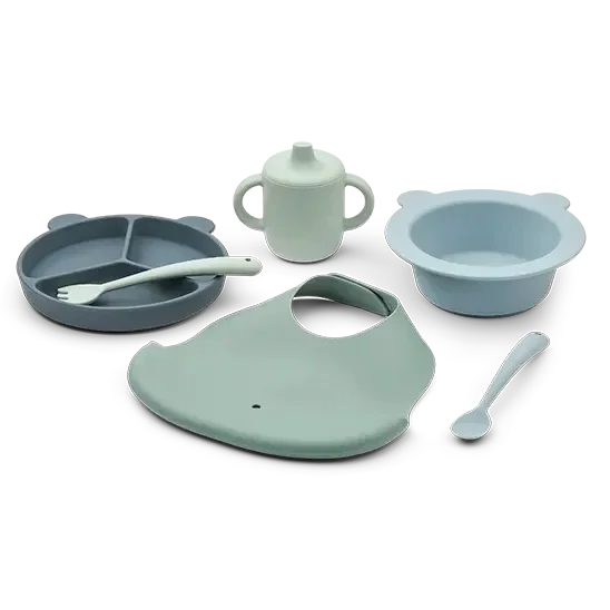 Liewood Stina Geschirr-Geschenkset, Mr bear/dusty mint multi mix
