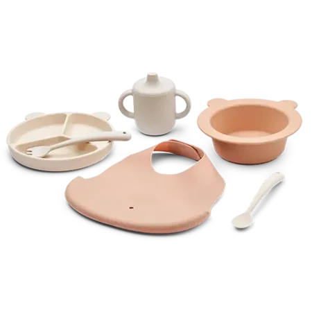 Liewood Stina Geschirr-Geschenkset, mr bear/tuscany rose multi mix