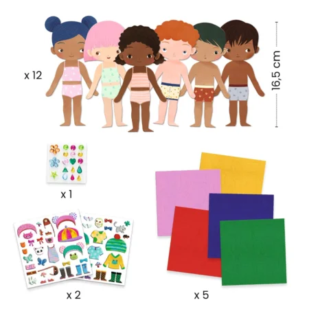 Djeco kreativ collage, klæd ud