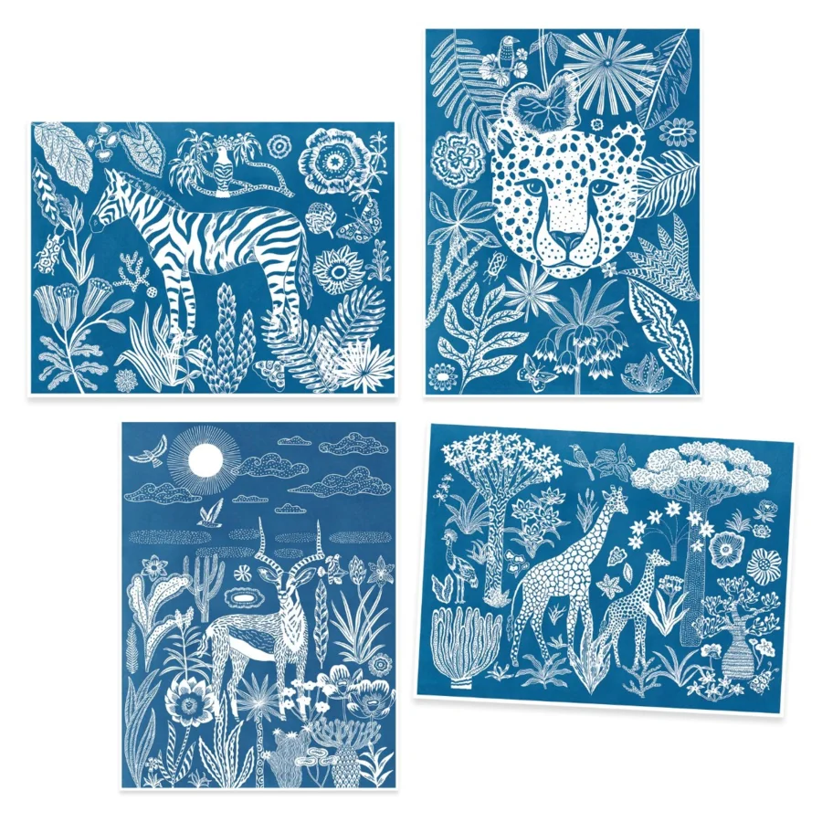 Djeco Cyanotype/lystryk, Nat på savannen