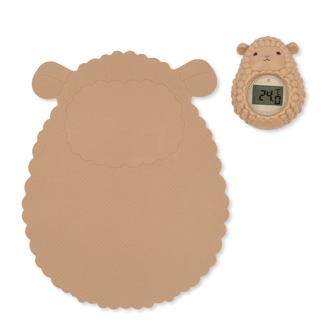 Konges Sløjd silikone bademåtte og termometer, får