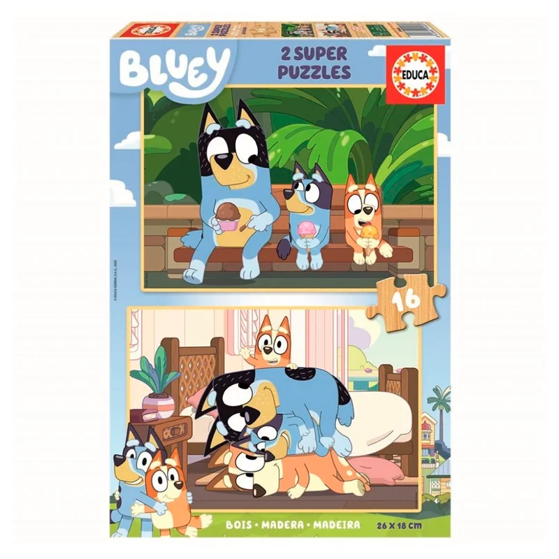 Educa Bluey puslespil, 2x16 brikker