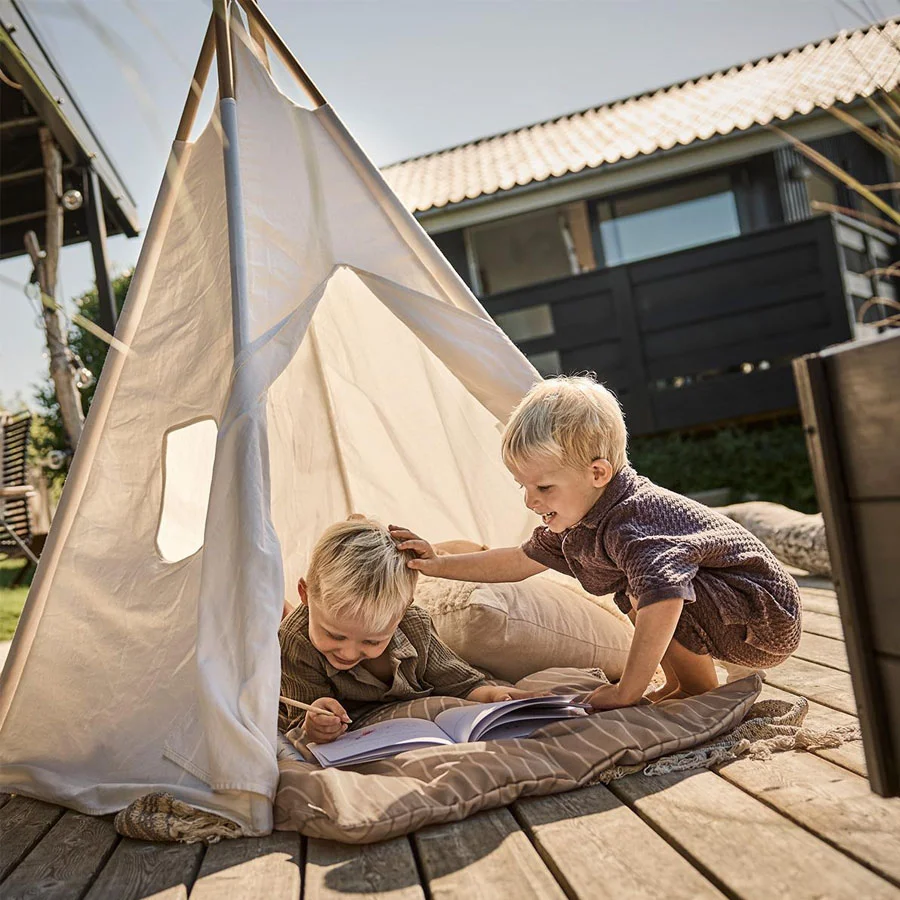 Leander juniorsengetøj, organic, Woodland cappuccino