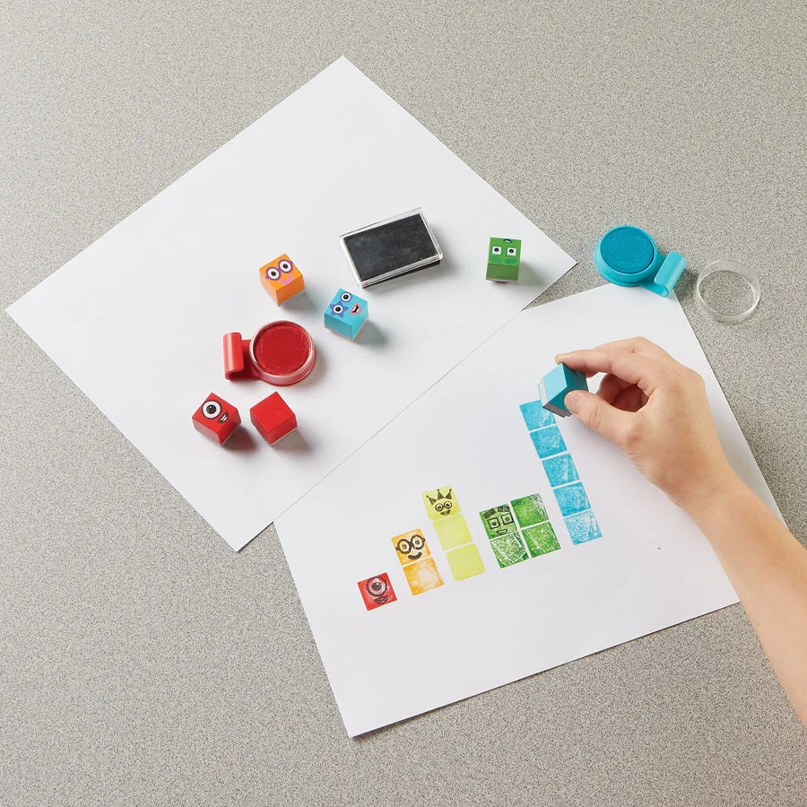 Numberblocks, aktivitetssæt med stempler
