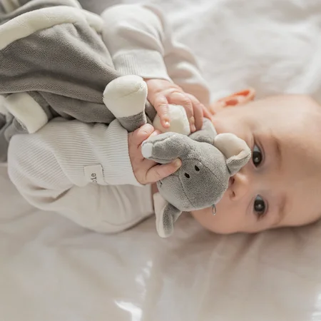 Diinglisar Schnuffeltuch Elefant, grau