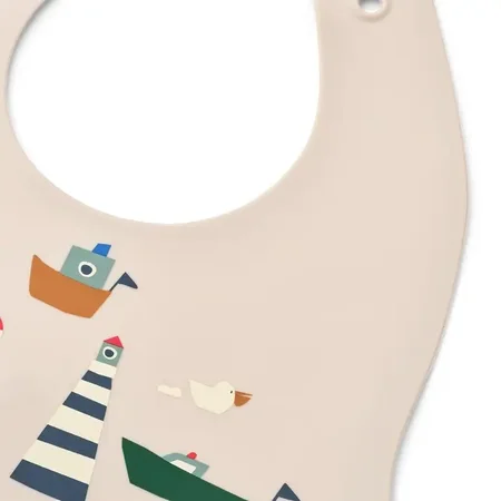 Liewood Ember 2er-Pack Lätzchen mit Aufdruck, Sailing/Sandy