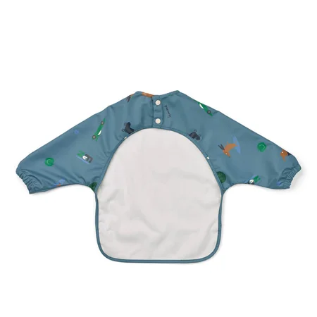 Liewood Merle Langarm-Lätzchen, Fun/Beach Blue