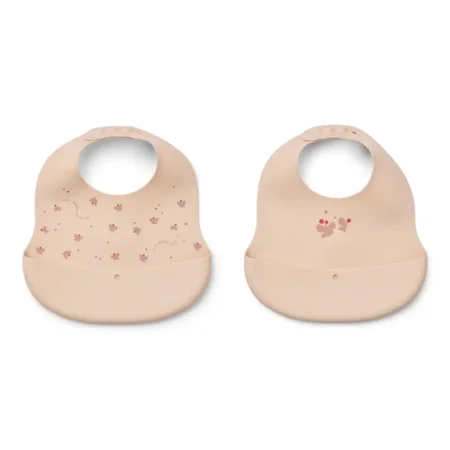 Liewood Ember 2er-Pack Lätzchen mit Aufdruck, Mini Butterfly/Apple Blossom