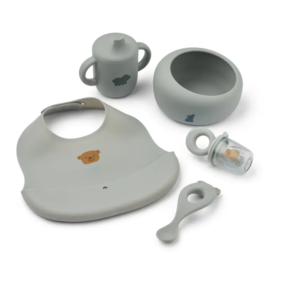 Liewood Mileah Baby-Essgeschirrset, Dove Blue