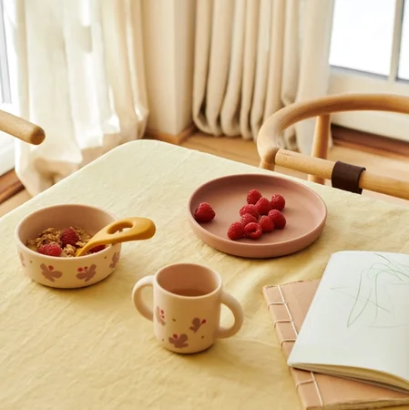 Liewood Vivi Essgeschirrset mit Aufdruck, Butterfly/Apple Blossom