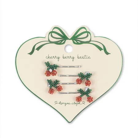 Konges Sløjd 4er-Pack Mini-Haarnadeln, cherry