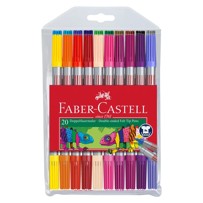 Faber-Castell dobbelt tusser med tyk og tynd spids, 20 stk