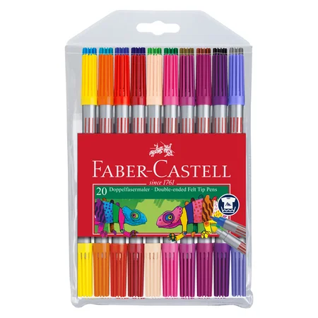 Faber-Castell dobbelt tusser med tyk og tynd spids, 20 stk