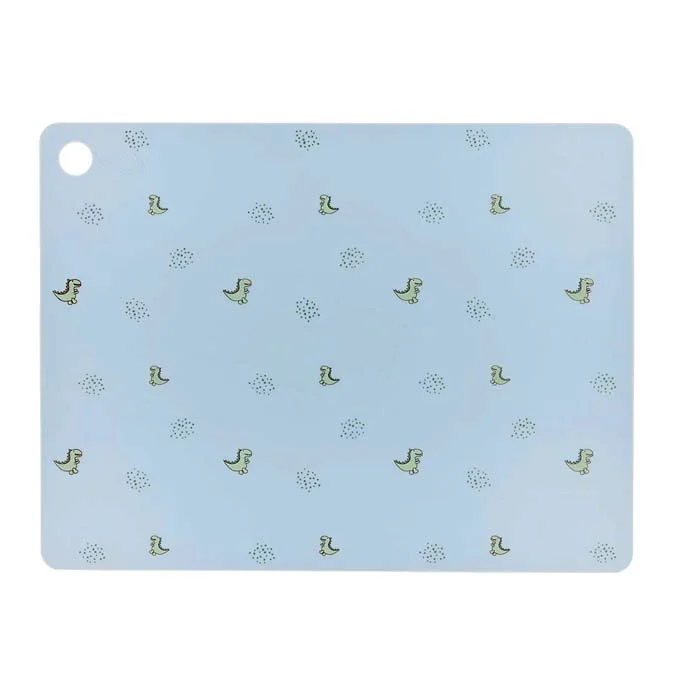 OYOY Tischset Theo Dino, pale blue