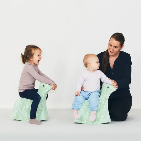 bObles hest, marmor - lys rosa