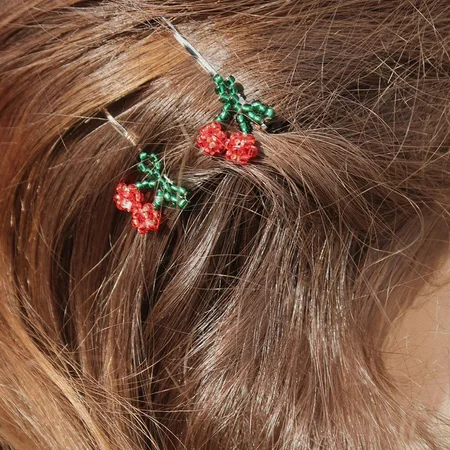 Konges Sløjd 4er-Pack Mini-Haarnadeln, cherry