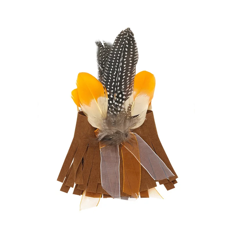 Souza udklædning, indianer ankel- og armbånd med fjer