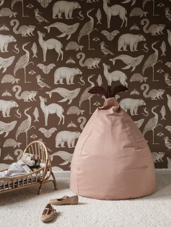 Ferm Living pære sækkestol, dusty rose