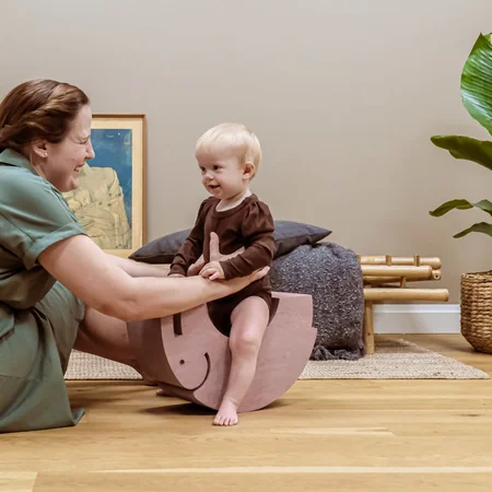 bObles M+ elefant, marble - dusty rose