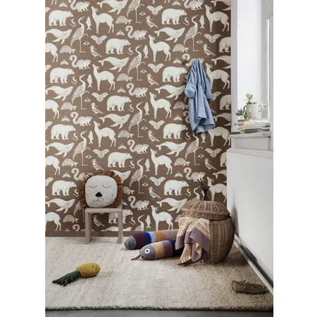 Ferm Living striktæppe, dusty rainbow mustard