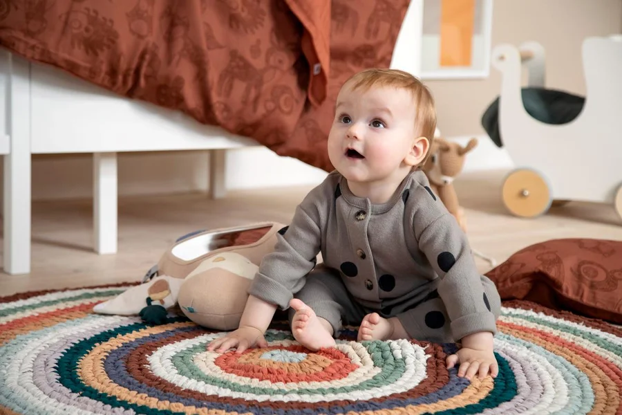 Sebra babysengetøj, Forest - dark amber