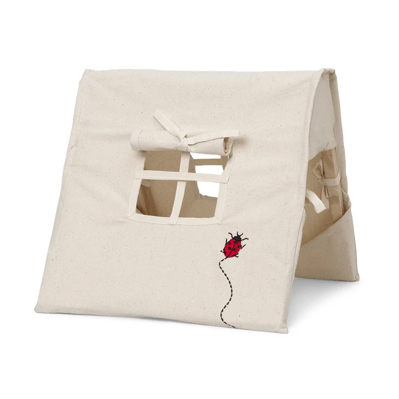 Ferm Living mini telt, natural m.mariehøne