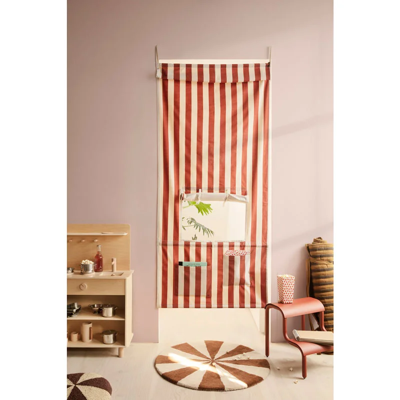 Ferm Living kiosk/teater ophæng, Dark Brick/Off-white