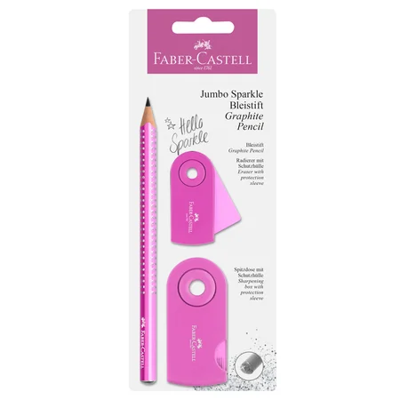 Faber Castell jumbo blyantsæt, sparkle pink